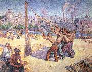 Luce, Maximilien The Pile Drivers oil painting artist